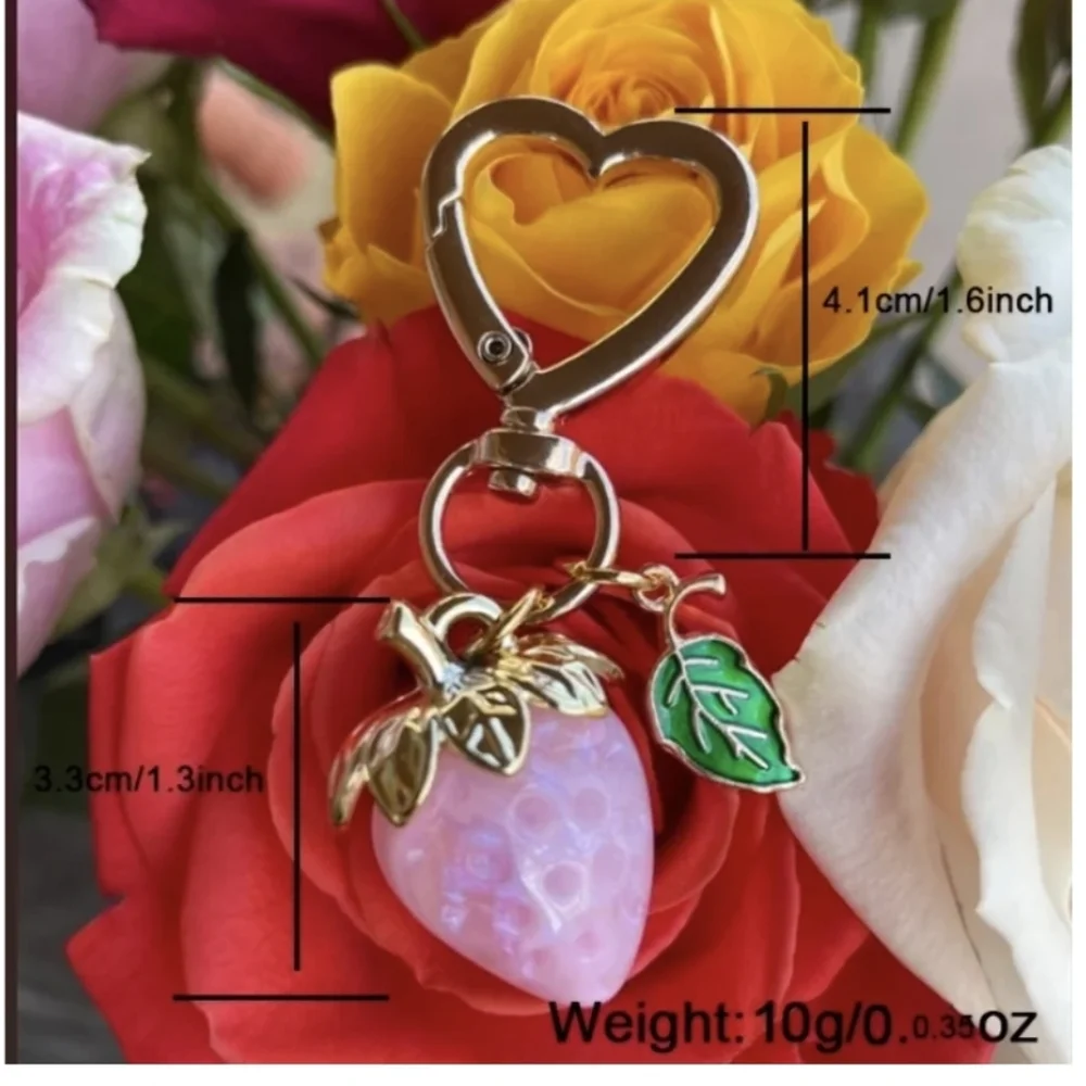 Strawberry Resin Bag Charm/Keychain